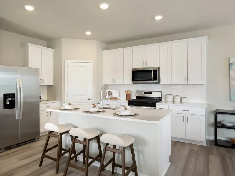 Furnished interior view inside a new home in Southridge - Spring Series, McKinney (Image 4). Furnished interior view inside a new home in Southridge - Spring Series, McKinney (Image 4).