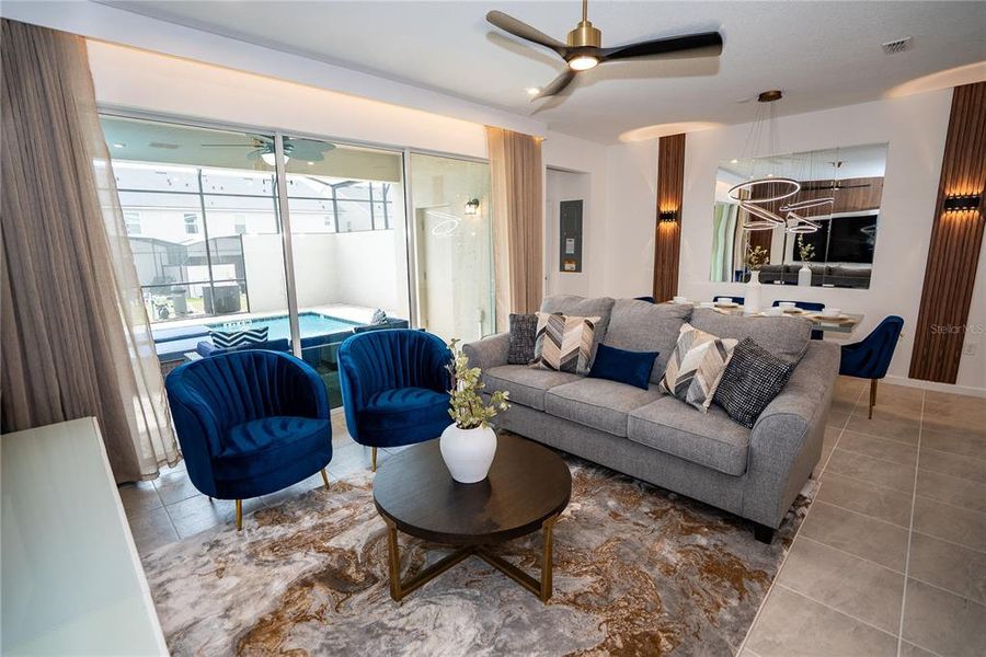 Furnished interior view inside a new home in Solara Resort, Kissimmee (Image 48).