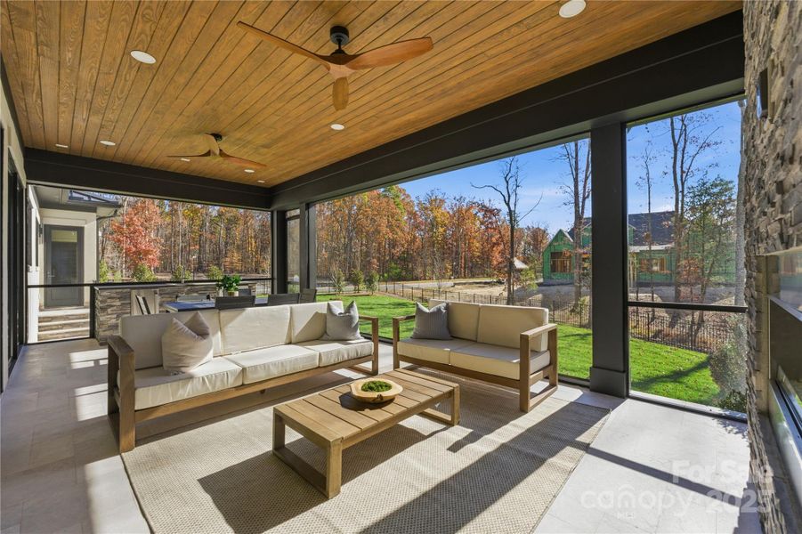 Exterior details and patio area of a home in , Matthews (Image 23).
