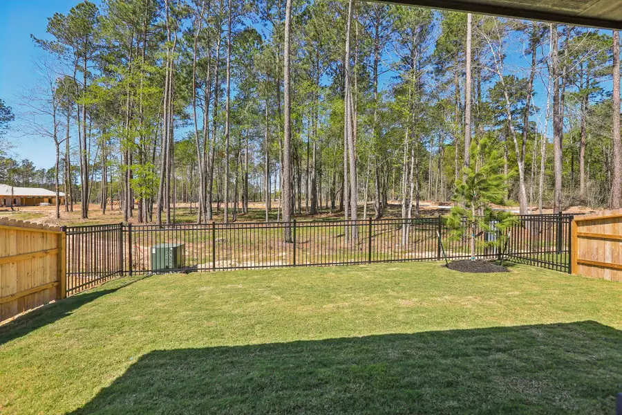 Exterior details and patio area of a home in Woodhavyn 40', Magnolia (Image 3).