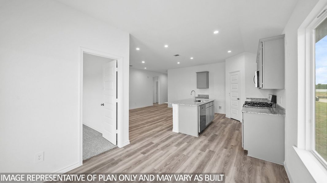 Representative furnished interior of a home built from the Baxtor by D.R. Horton in Reserve at Mallard Lakes, Orange (Image 7).