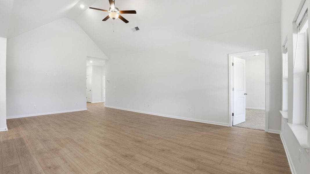 looking into the great room from the dining room looking into the great room from the dining room