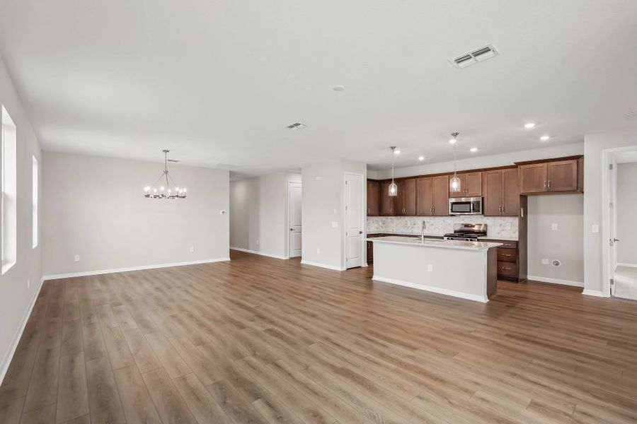The open concept spaces allow for optimal living