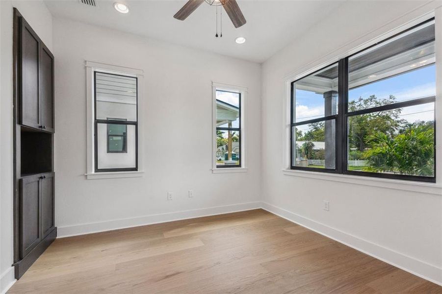 Office built in and storage closet