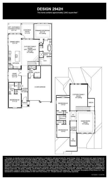 2D floor plan layout of this home in The Heights at Uptown Celina, Celina, TX (Image 2).