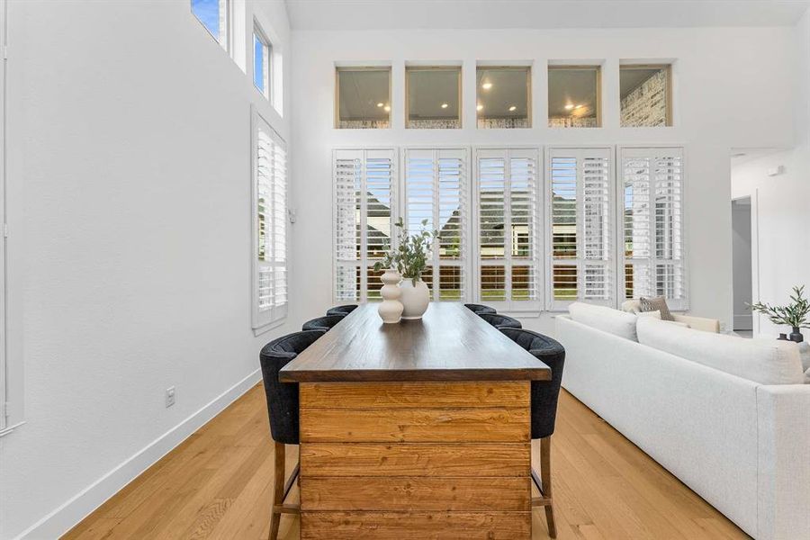 Furnished interior view inside a new home in Mosaic: Classic Series - 50ft. Lots, Celina (Image 8). Furnished interior view inside a new home in Mosaic: Classic Series - 50ft. Lots, Celina (Image 8).