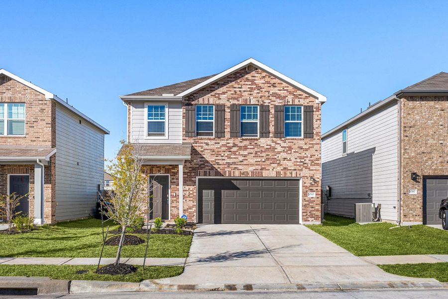 Front exterior of a new home in , Houston, TX, highlighting curb appeal (Image 2). Front exterior of a new home in , Houston, TX, highlighting curb appeal (Image 2).