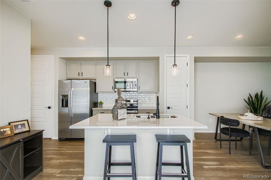 Furnished interior view inside a new home in Haskins Station, Arvada (Image 10).