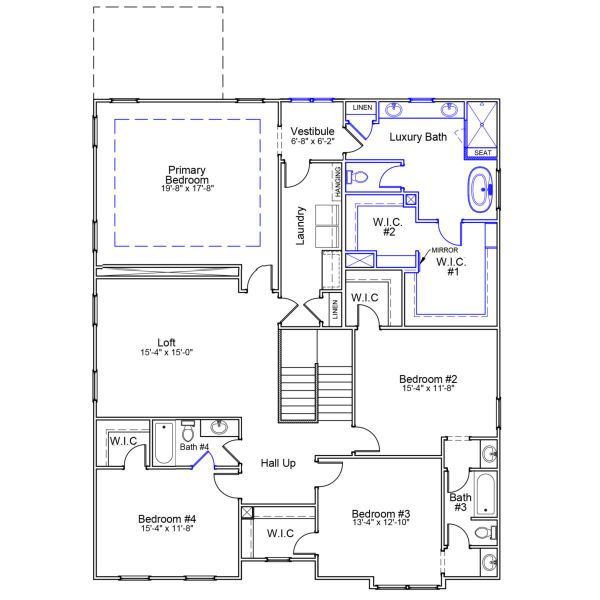 2D floor plan layout of this home in Hendrix Farms, Lexington, SC (Image 3). 2D floor plan layout of this home in Hendrix Farms, Lexington, SC (Image 3).