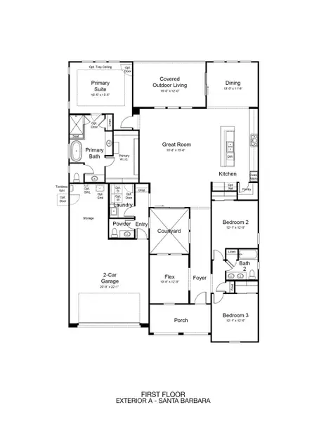 2D floor plan layout of this home in Ladera Trails, Queen Creek, AZ (Image 2). 2D floor plan layout of this home in Ladera Trails, Queen Creek, AZ (Image 2).