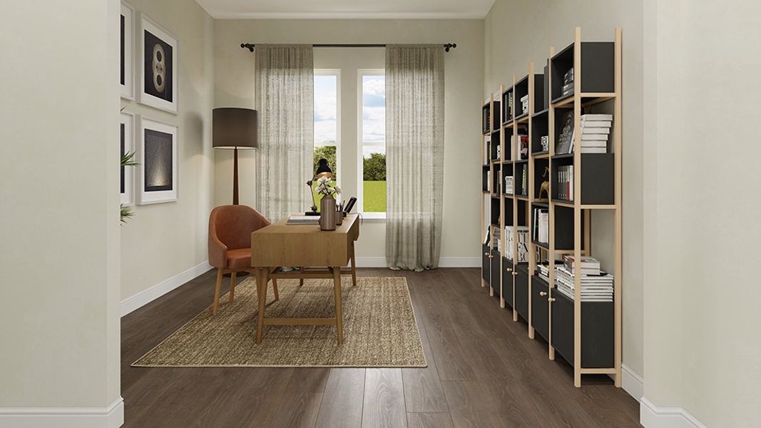 Representative furnished interior of a home built from the Ravenna by Taylor Morrison in Esplanade at Solaeris, Port St. Lucie (Image 6).