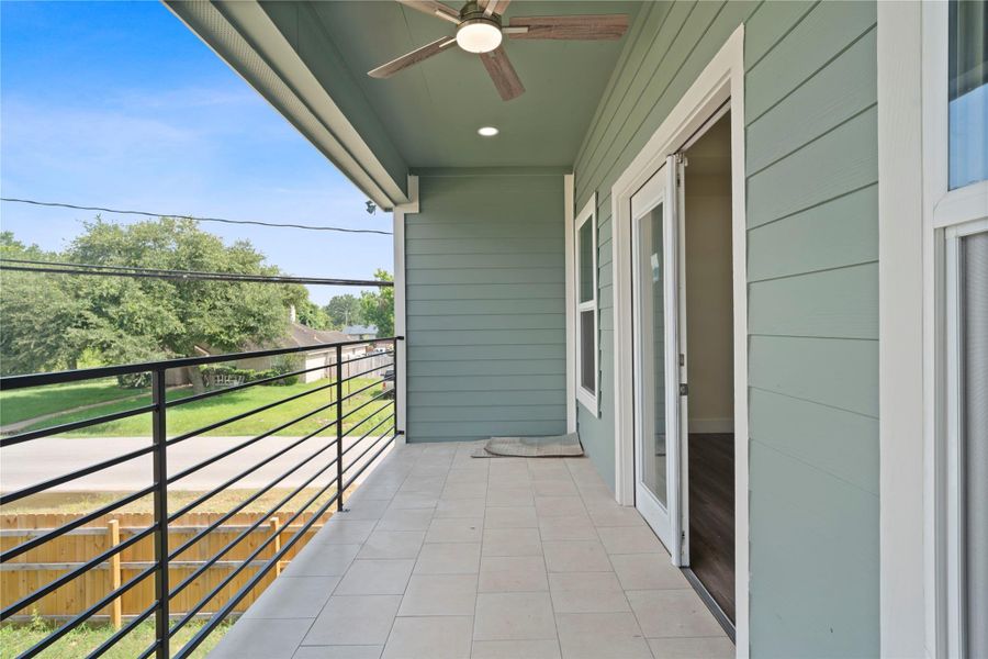 Exterior details and patio area of a home in , Houston (Image 2).