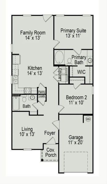 2D floor plan layout of this home in Fair Oak, Calhoun, GA (Image 3).