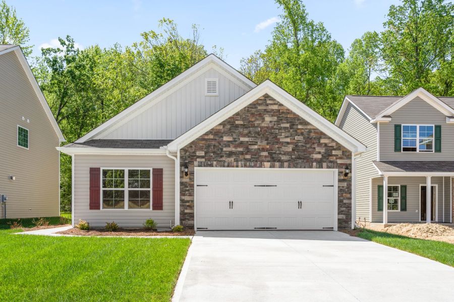 Representative exterior photo of a completed home built from the Freeport by Keystone Homes NC in Sullivans Reserve, Walkertown, NC (Image 22).
