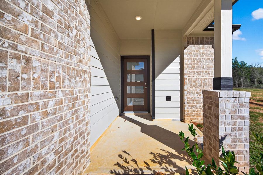 Exterior details and patio area of a home in Enclave at Willis, Willis (Image 3).