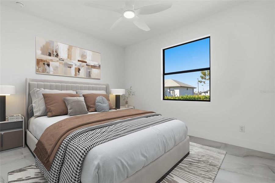 Furnished interior view inside a new home in , Cape Coral (Image 9). Furnished interior view inside a new home in , Cape Coral (Image 9).