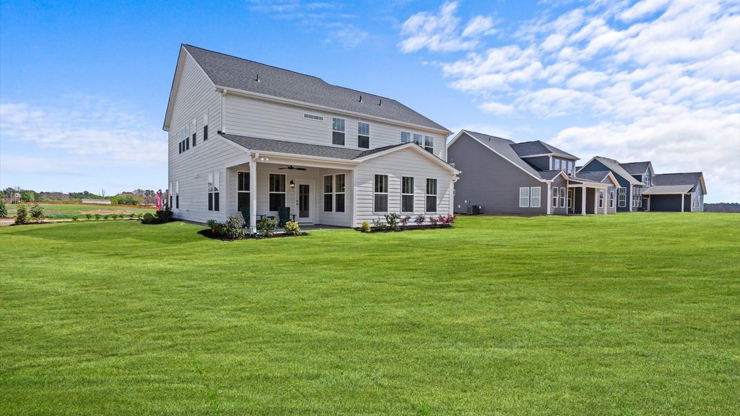 Representative exterior photo of a completed home built from the Stonehaven by DRB Homes in Rosemary Grove, Greenville, SC (Image 27).