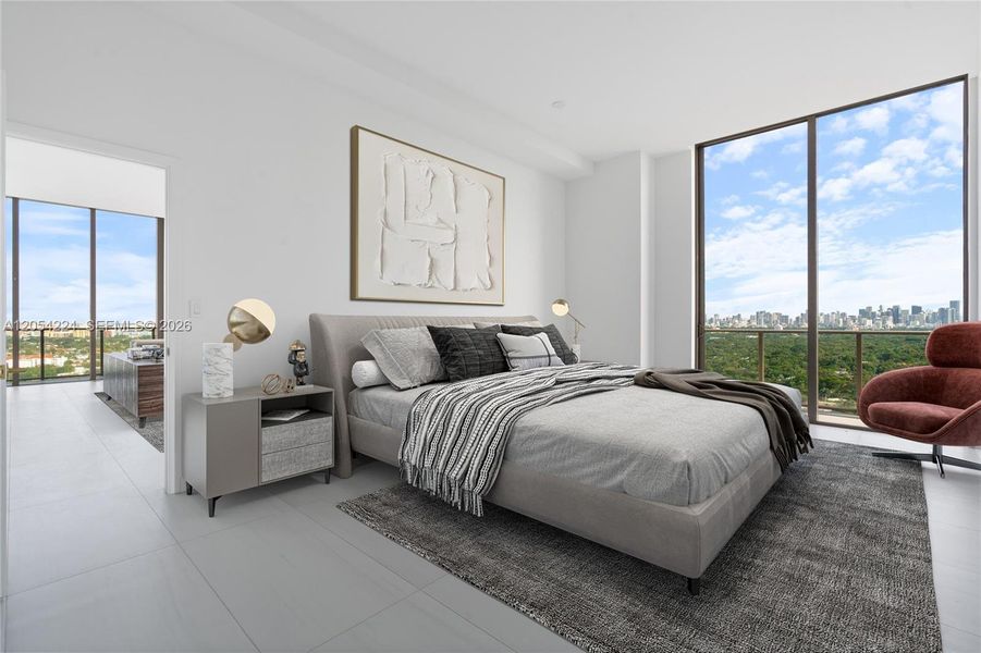 Furnished interior view inside a new home in Mr. C Residences, Miami (Image 11). Furnished interior view inside a new home in Mr. C Residences, Miami (Image 11).