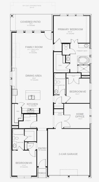 Image 4 representing the 1910W by Perry Homes in 6 Creeks 50', Kyle, TX.