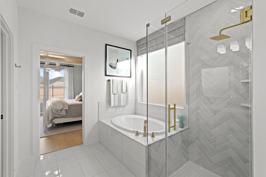Furnished interior view inside a new home in Elyson 45' & 70', Katy (Image 29).