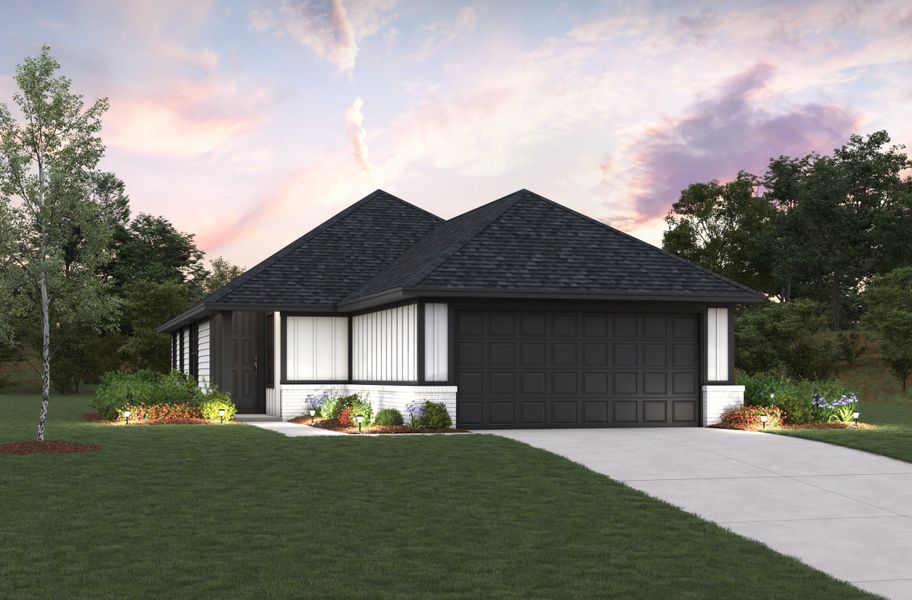 Representative exterior photo of a completed home built from the Hays by Beazer Homes in Laurel Landing: Founders Collection, Alvin, TX (Image 14).