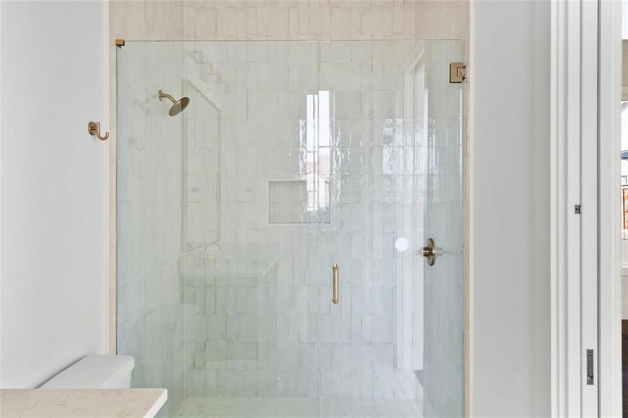 Bathroom featuring vanity and a stall shower Bathroom featuring vanity and a stall shower