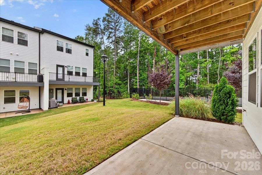 First floor covered outdoor living space First floor covered outdoor living space