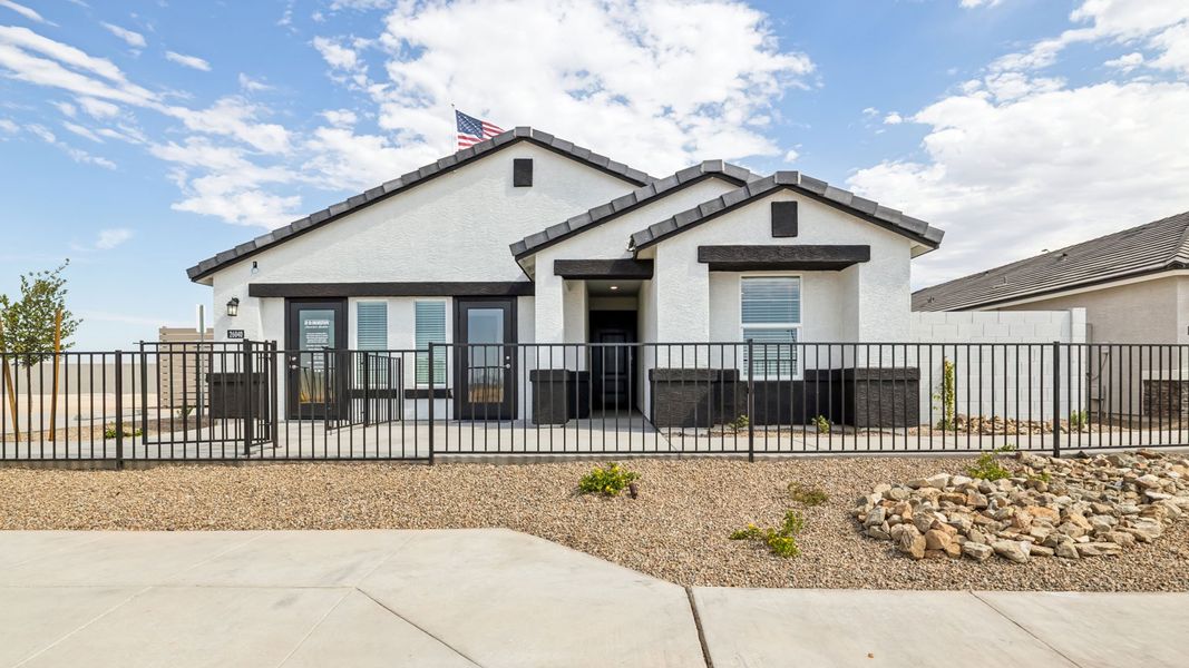 Representative exterior photo of a completed home built from the Easton by D.R. Horton in Remington, Buckeye, AZ (Image 17).