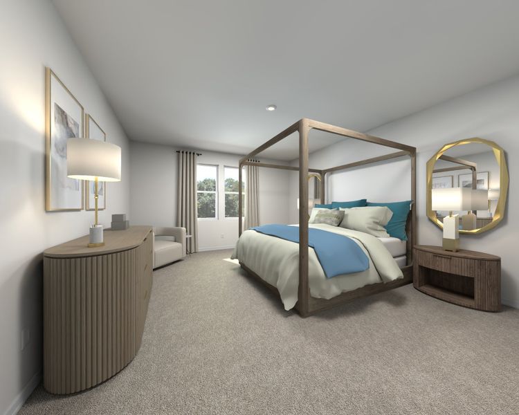 Rendering of the Modena Floorplan Primary Bedroom.