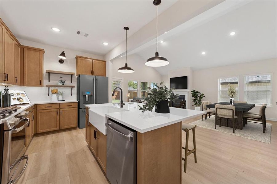 Furnished interior view inside a new home in Aspire at Noble Ridge, Howe (Image 14).