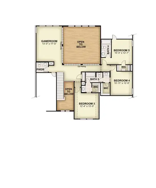 2D floor plan layout for the Edward- 70 ft Home Site by Rockwell Homes in Nelson Lake Estates, Rockwall, TX (Image 45).