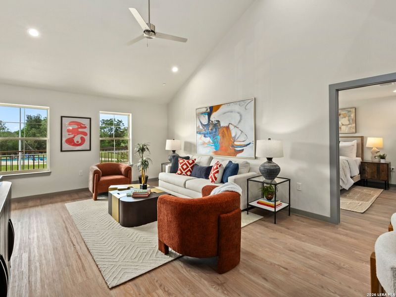 Furnished interior view inside a new home in , New Braunfels (Image 22).
