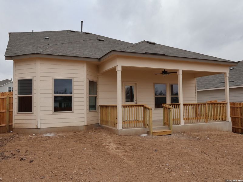 Exterior details and patio area of a home in Agave, San Antonio (Image 3).