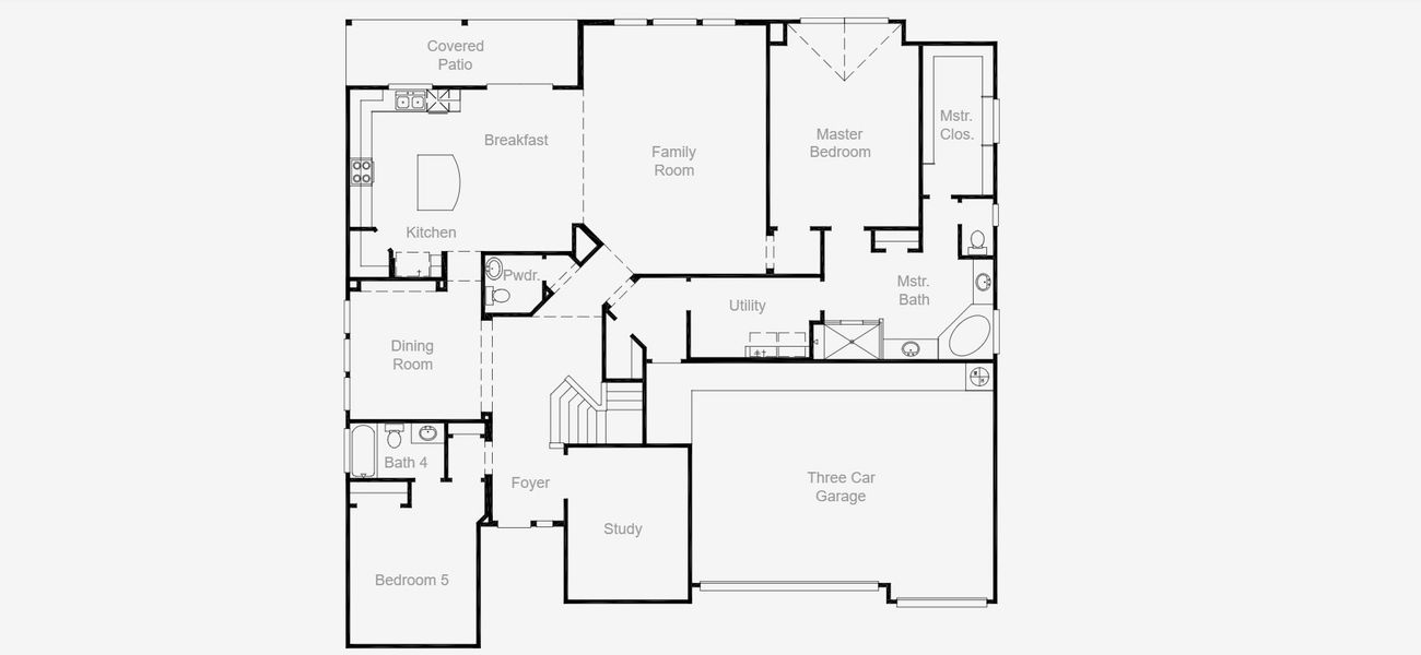 2D floor plan layout for the St. Charles II by Coventry Homes in Palmera Ridge, Leander, TX (Image 3). 2D floor plan layout for the St. Charles II by Coventry Homes in Palmera Ridge, Leander, TX (Image 3).