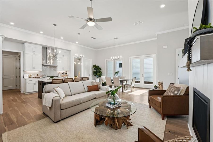 Furnished interior view inside a new home in Promenade at Sawnee Village, Cumming (Image 36).