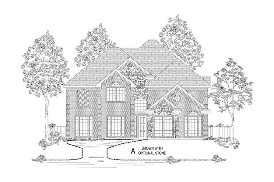 Representative rendering of the exterior for the Bellacrest FSW (w/Media) by First Texas Homes (Image 2). Representative rendering of the exterior for the Bellacrest FSW (w/Media) by First Texas Homes (Image 2).