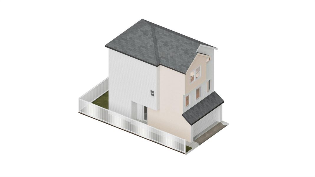 Exterior rendering of this home design in , Houston, TX (Image 4).
