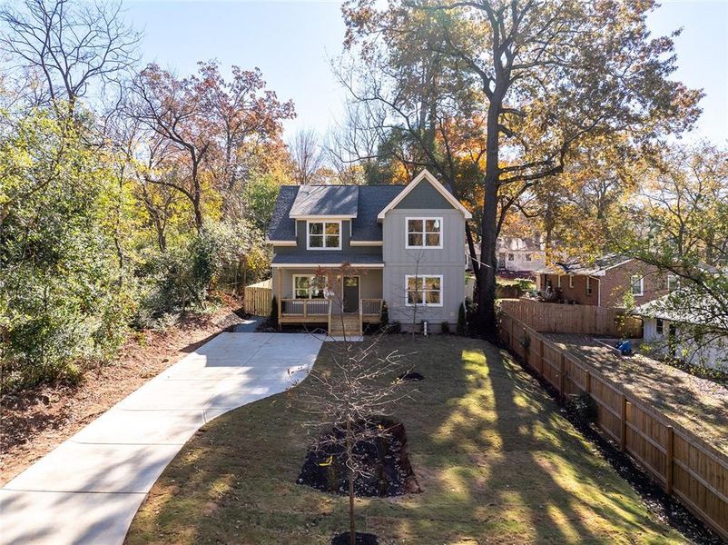 Front exterior of a new home in , Decatur, GA, highlighting curb appeal (Image 27).