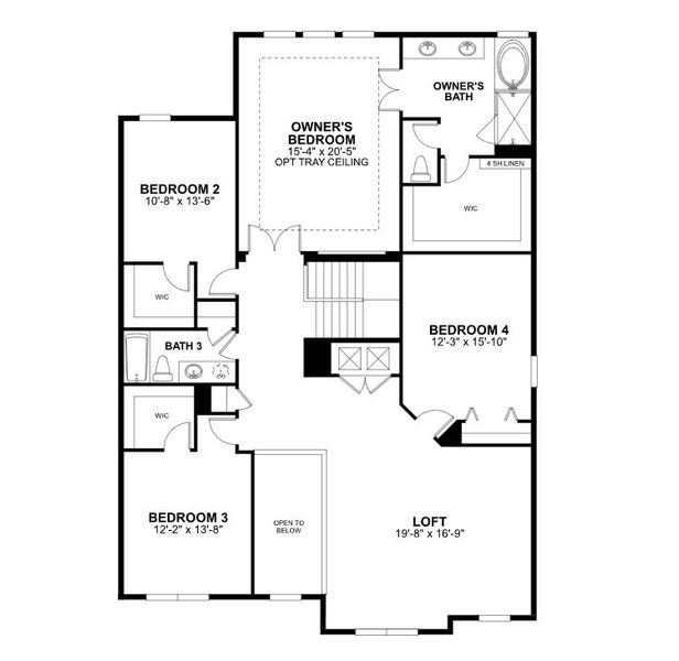 2D floor plan layout of this home in Bay Lake Farms, St. Cloud, FL (Image 2).