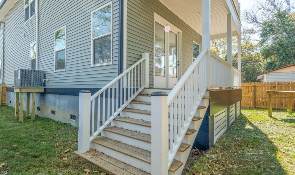 Exterior details and patio area of a home in , North Charleston (Image 25).