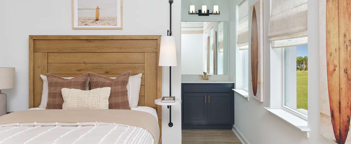 Representative furnished interior of a home built from the Palermo - Waterway by Ashton Woods in Blue Heron Retreat, Little River (Image 12).