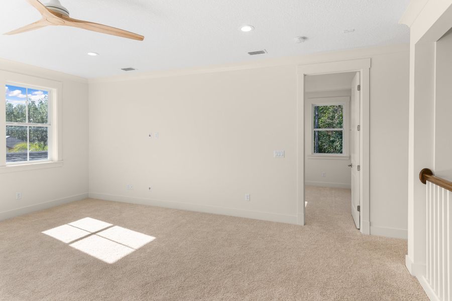 Representative unfurnished interior of a home built from the Seaside by Riverside Homes in Hidden Creek at SilverLeaf, St. Augustine (Image 23). Representative unfurnished interior of a home built from the Seaside by Riverside Homes in Hidden Creek at SilverLeaf, St. Augustine (Image 23).