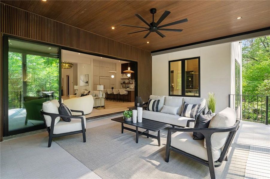Exterior details and patio area of a home in , Atlanta (Image 30).