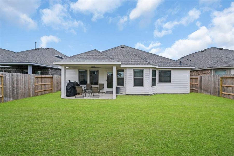 Lovely Upgraded Covered Patio and Backyard View