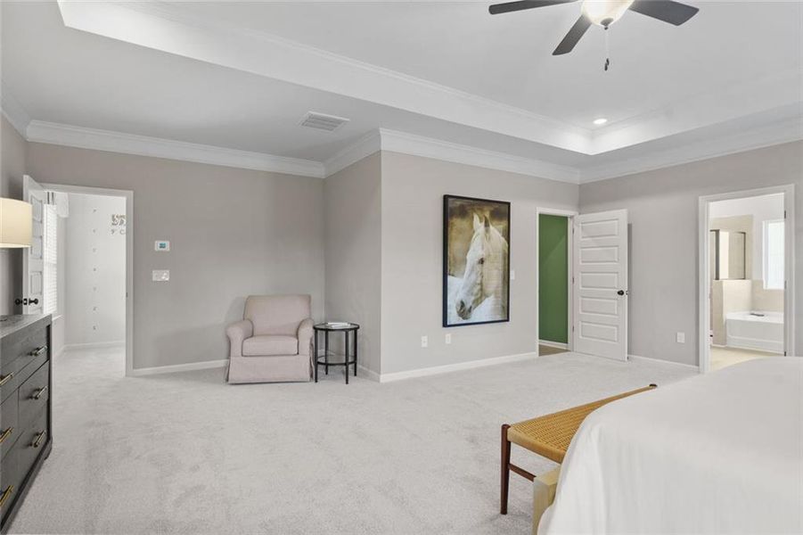 Furnished interior view inside a new home in Summerfield Place, Carrollton (Image 8). Furnished interior view inside a new home in Summerfield Place, Carrollton (Image 8).