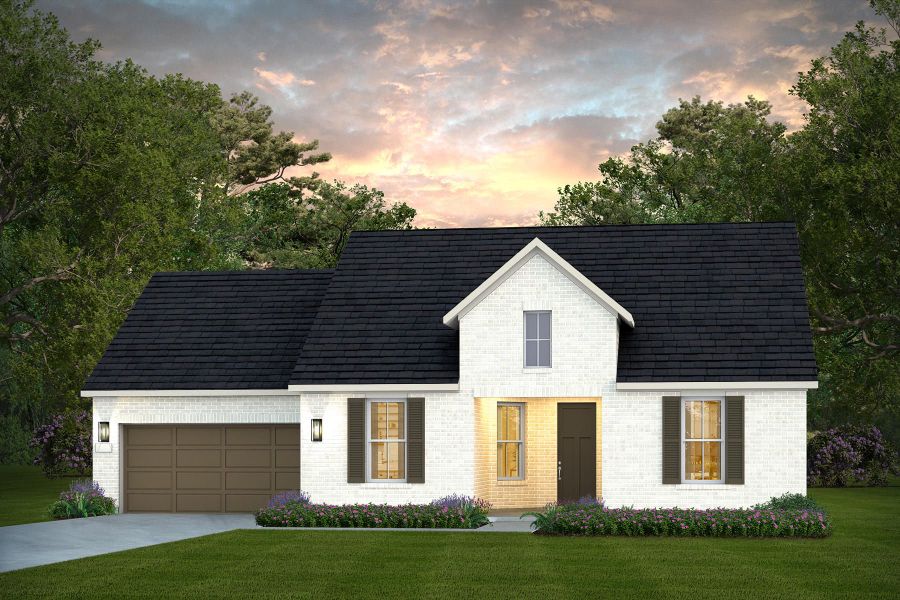 Representative exterior photo of a completed home built from the Reverence by Del Webb in Del Webb Sugar Land at Ryehill, Sugar Land, TX (Image 6).