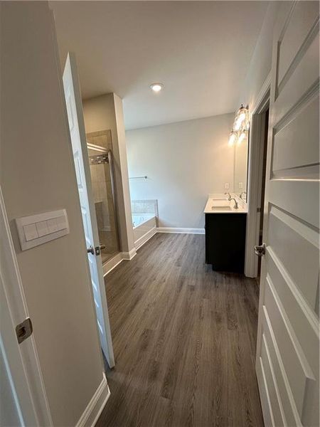 Spacious, unfurnished interior of a new home in Mirror Lake at South Harbour, Villa Rica (Image 38).