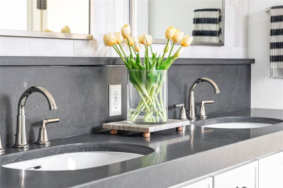 Bathroom view of double vanity Bathroom view of double vanity