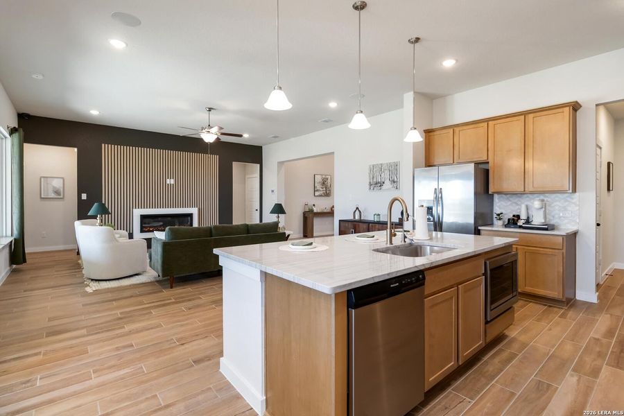 Furnished interior view inside a new home in Lonesome Dove, San Antonio (Image 12).