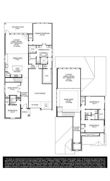 2D floor plan layout of this home in Legacy, League City, TX (Image 2). 2D floor plan layout of this home in Legacy, League City, TX (Image 2).